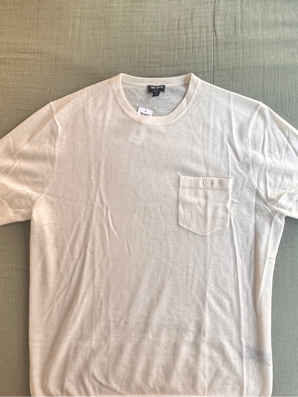 Todd Snyder White Short Sleeve Pocket Tee